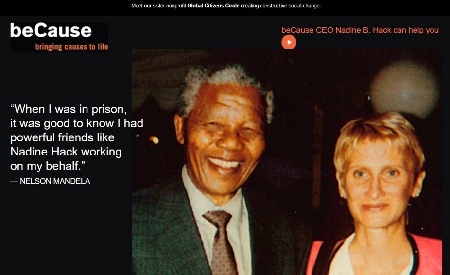 Nelson Mandela thanks Nadine Hack